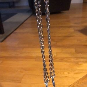 42” Silver Diamond Cut Double Chain